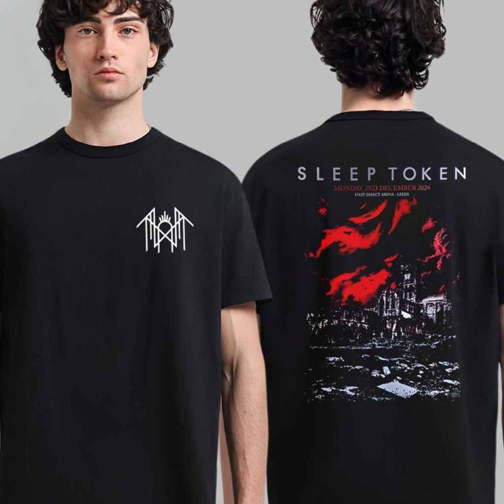 Sleep Token 2024 United Kingdom Tour Poster For Leeds At First Direct Arena On 2 December 2024 T-Shirt Sleep Token Merch Fans Gifts Sleep Token 2024 United Kingdom Tour Poster For Leeds At First Direct Arena On 2 December 2024 T-Shirt Sleep Token Merch Fans Gifts