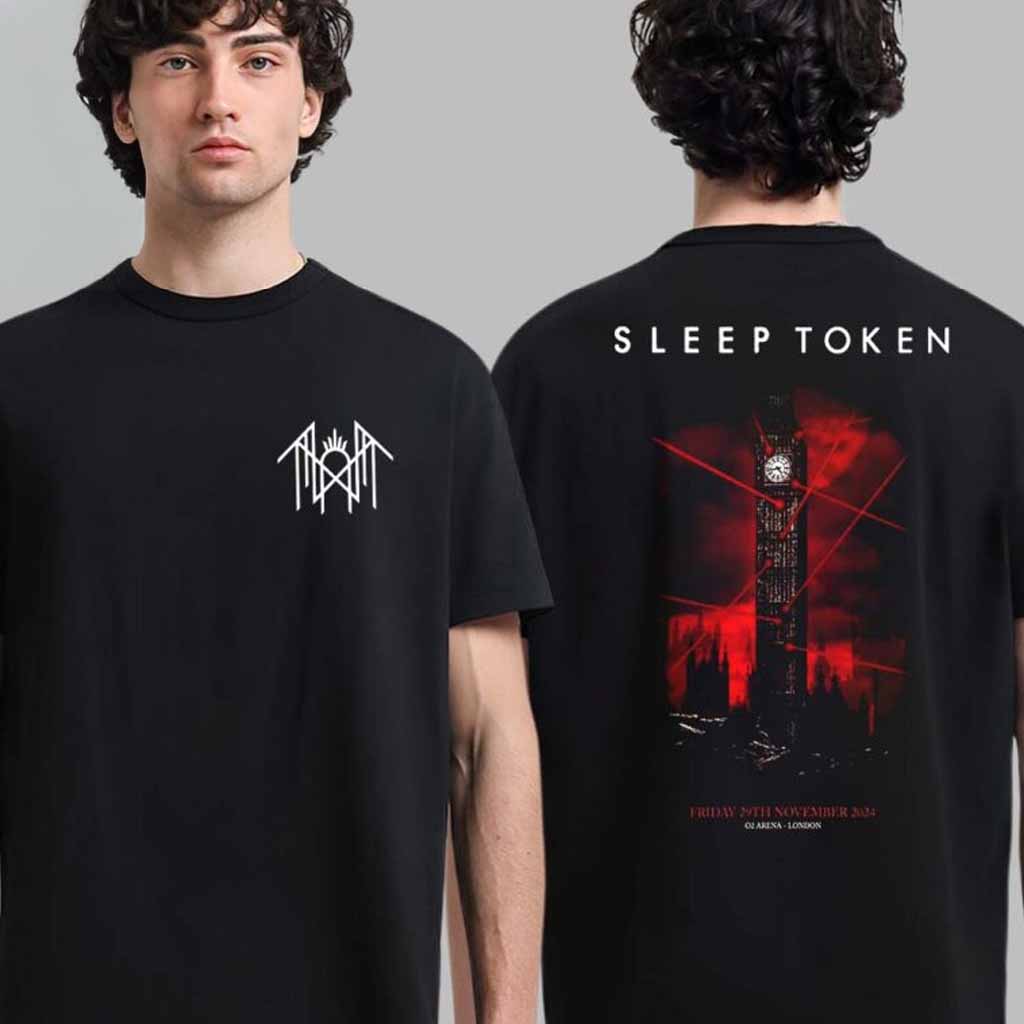 Sleep Token 2024 United Kingdom Tour Poster For London At O2 Arena On 29 November 2024  T-Shirt Sleep Token Merch Music Fans Gifts