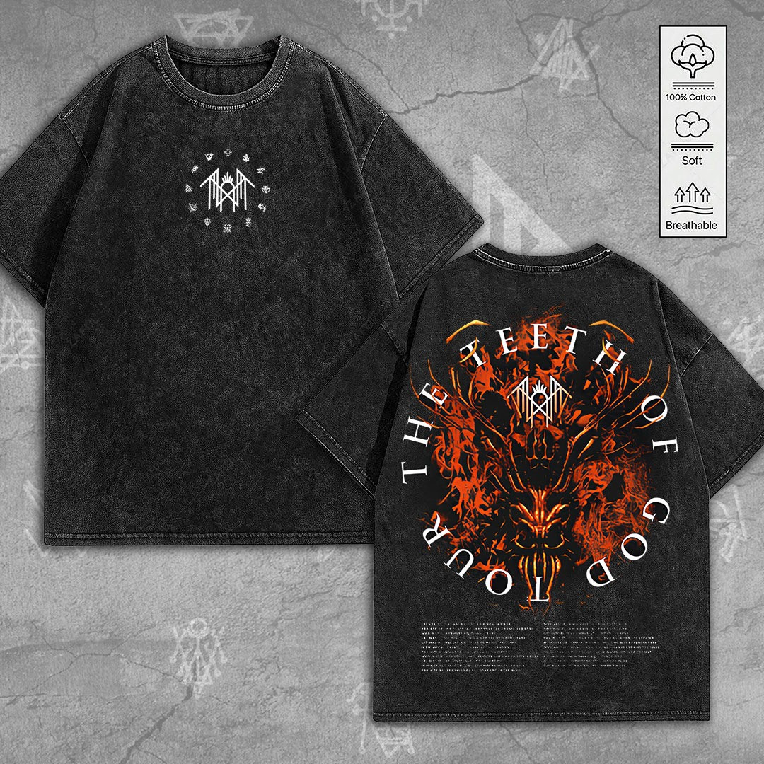 Sleep Token 2D Acid Washed Cotton T-Shirt Gifts For Fan Enthusiasts