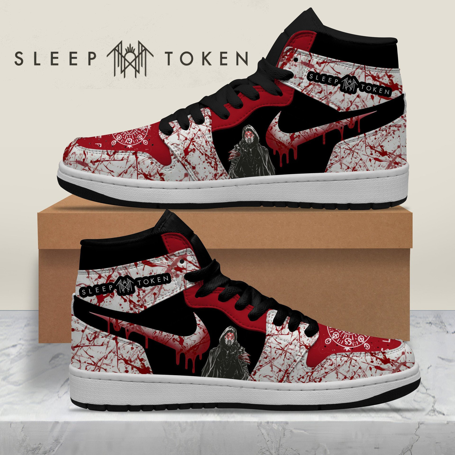 Sleep Token Band Custom Air Jordan High Top Shoes Gifts For Music Lovers