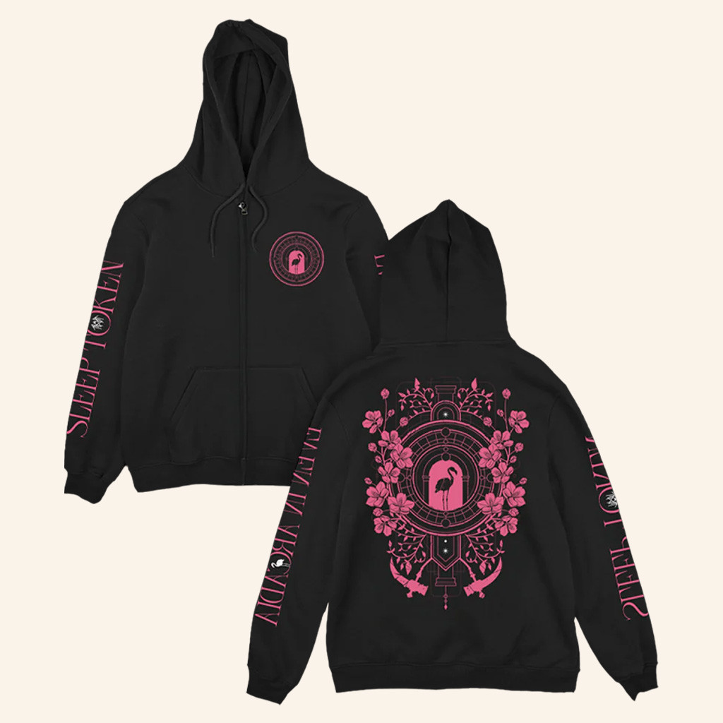 Sleep Token Merch EIA Pop Up Flamingo Zip Up Hoodie Christmas Gifts For Rock Fans