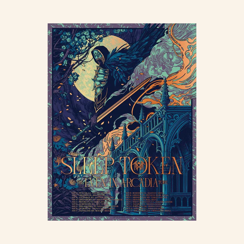 Sleep Token Merch EIA Tour Gold Foil Poster Wall Art For Living Room Gifts For Fans