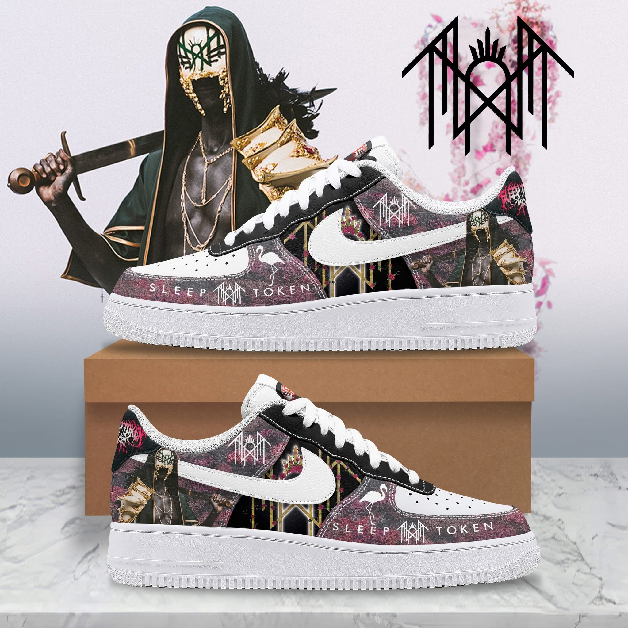 Sleep Token Nike Air Force 1 Shoes Sneakers Sleep Token Merchandise Gifts For Fans