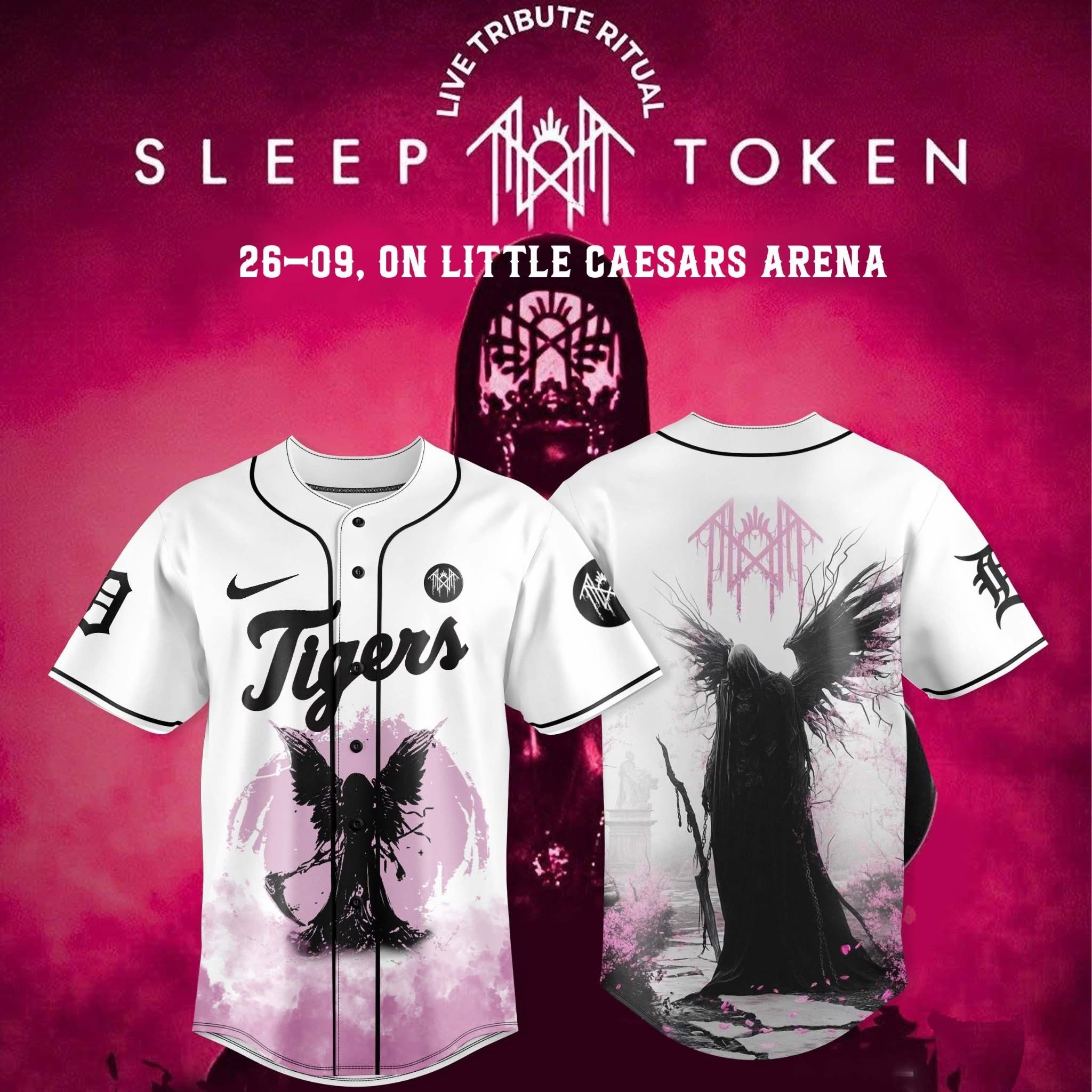 Sleep Token X Detroit Tigers Jersey Baseball Lover Sleep Token Fan Merch Gift Ideas