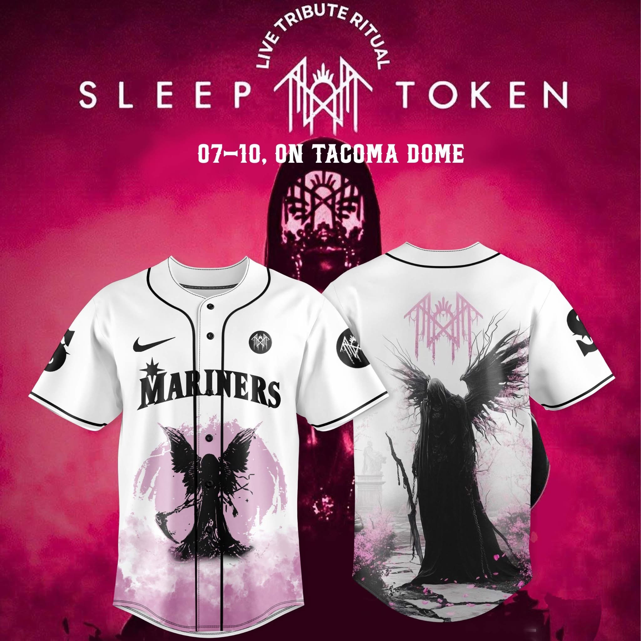 Sleep Token X Seattle Mariners Jersey Baseball Lover Sleep Token Fan Merch Gifts