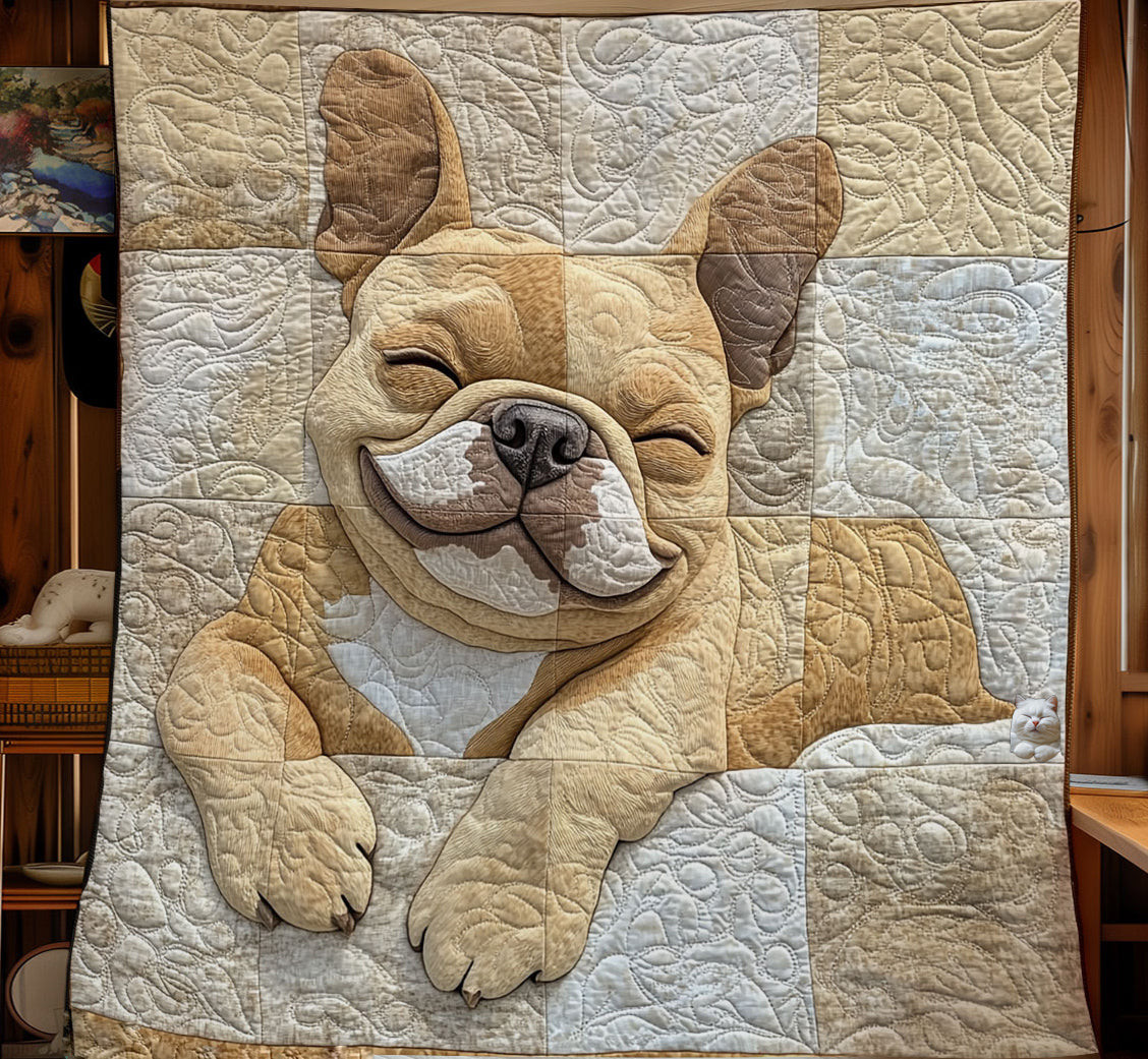 Sleeping Bulldog Quilt Blanket Soft Throw Blanket Awesome Mothers Day Gift For My Daughter