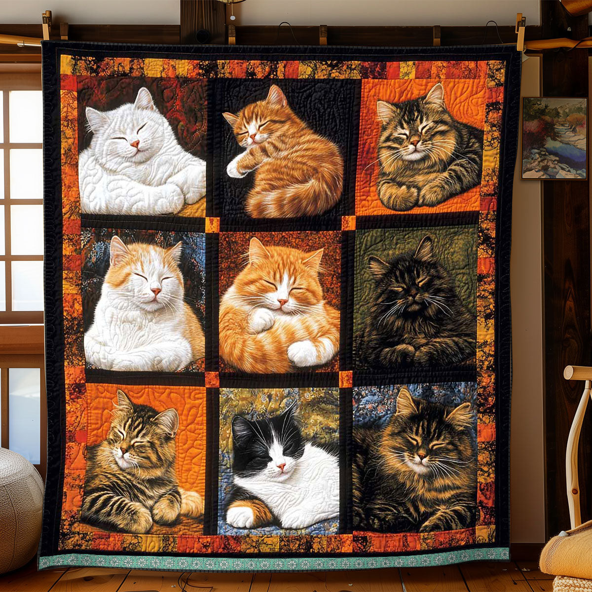 Sleeping Cat Collection Quilt Blanket Throws For Couch Cute Mothers Day Gifts