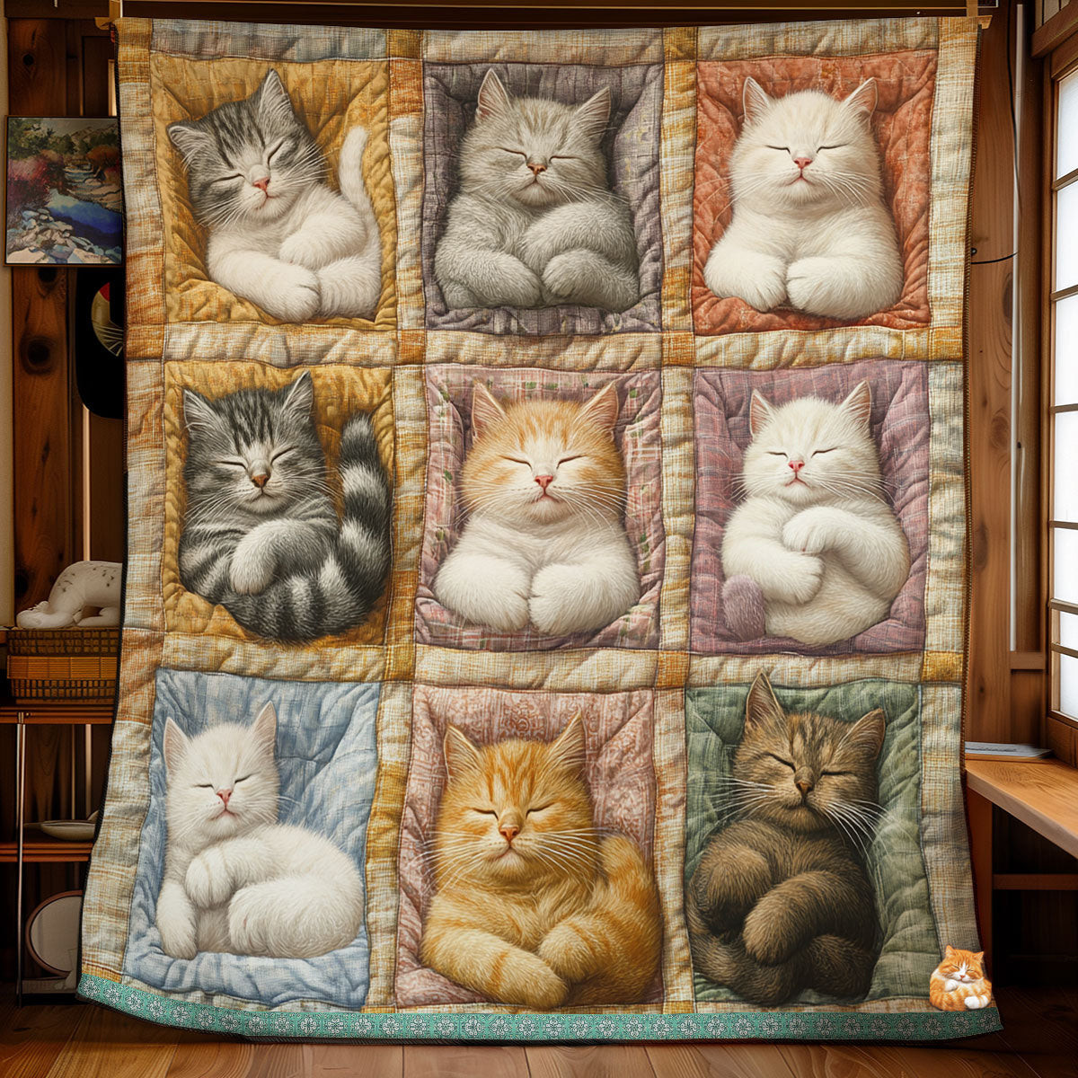 Sleeping Cat Queen Size Blanket Special Gifts For Dad From Son