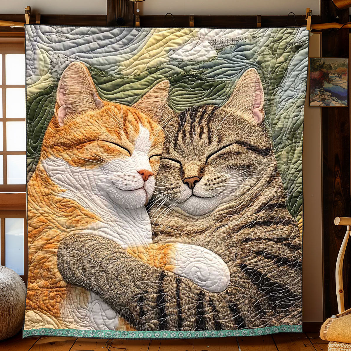Sleeping Cat Quilt Blanket Throw Blankets For Couch Mother's Day Gifts For Grandma