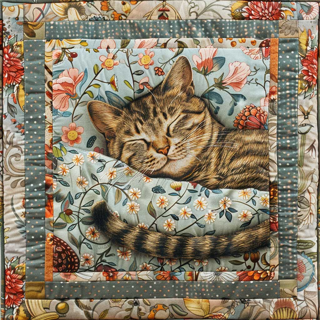 Sleeping Cat Quilt Blanket Throw Blankets For Couch Thoughtful Christmas Gifts For Wife