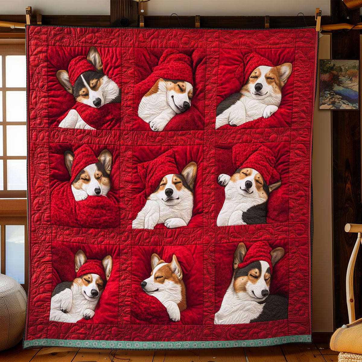 Sleeping Corgi Quilt Blanket Couch Blanket Good Gifts For Mom Birthday