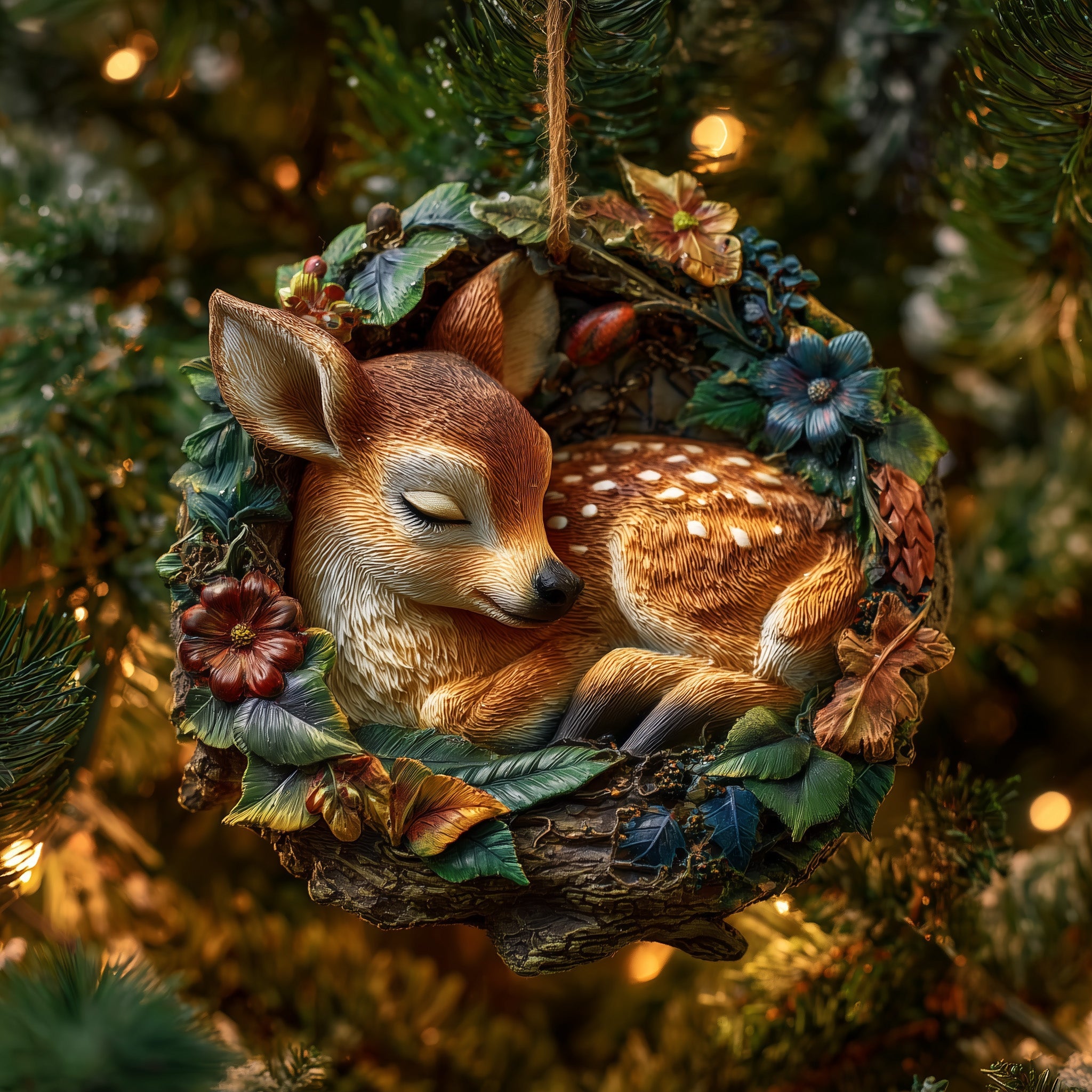 Sleeping Deer Acrylic Ornament Housewarming Ornament Gift