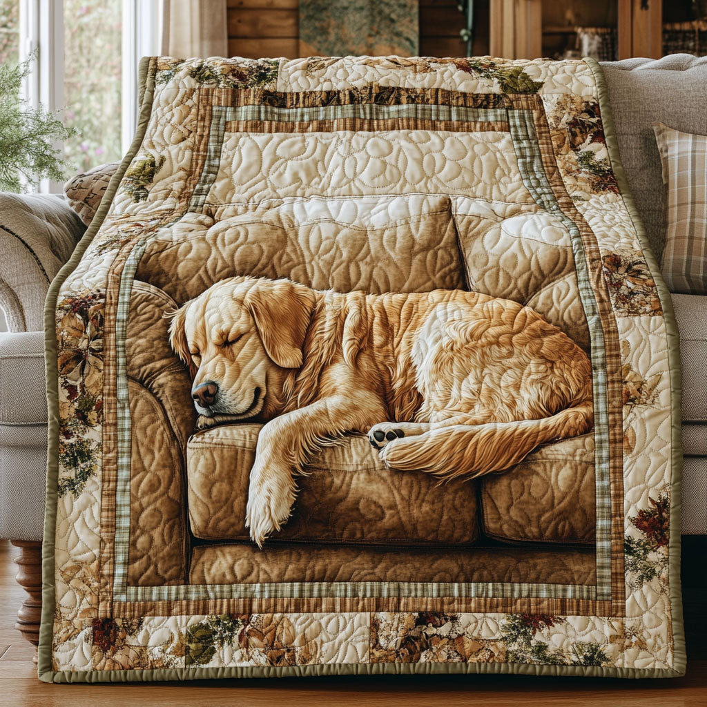 Sleeping Golden Retriever Quilt Blanket Christmas Throws Nanna Gifts For Christmas