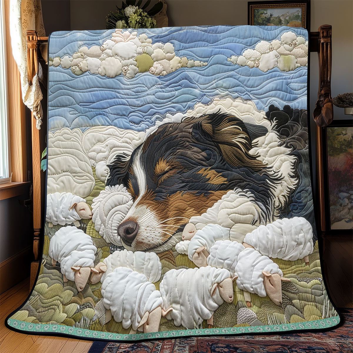 Sleeping Sheep Guardian Quilt Blanket King Size Blanket Best Christmas Presents For Girlfriend
