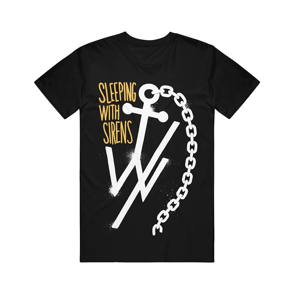 Sleeping With Sirens Merch Anchor Chain Black T-Shirt Father's Day Present Ideas
