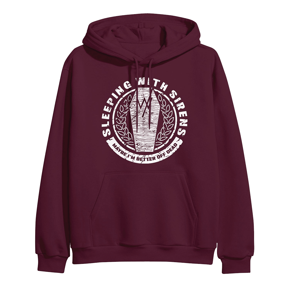 Sleeping With Sirens Merch Coffin Maroon Hoodie Fathers Day Presents Sleeping With Sirens Merch Coffin Maroon Hoodie Fathers Day Presents