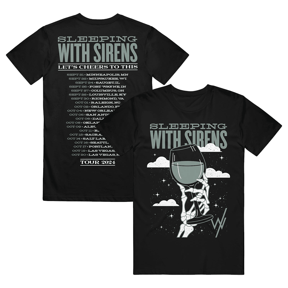 Sleeping With Sirens Merch Skeletons Cheer Tour T-Shirt Dad Fathers Day Gifts