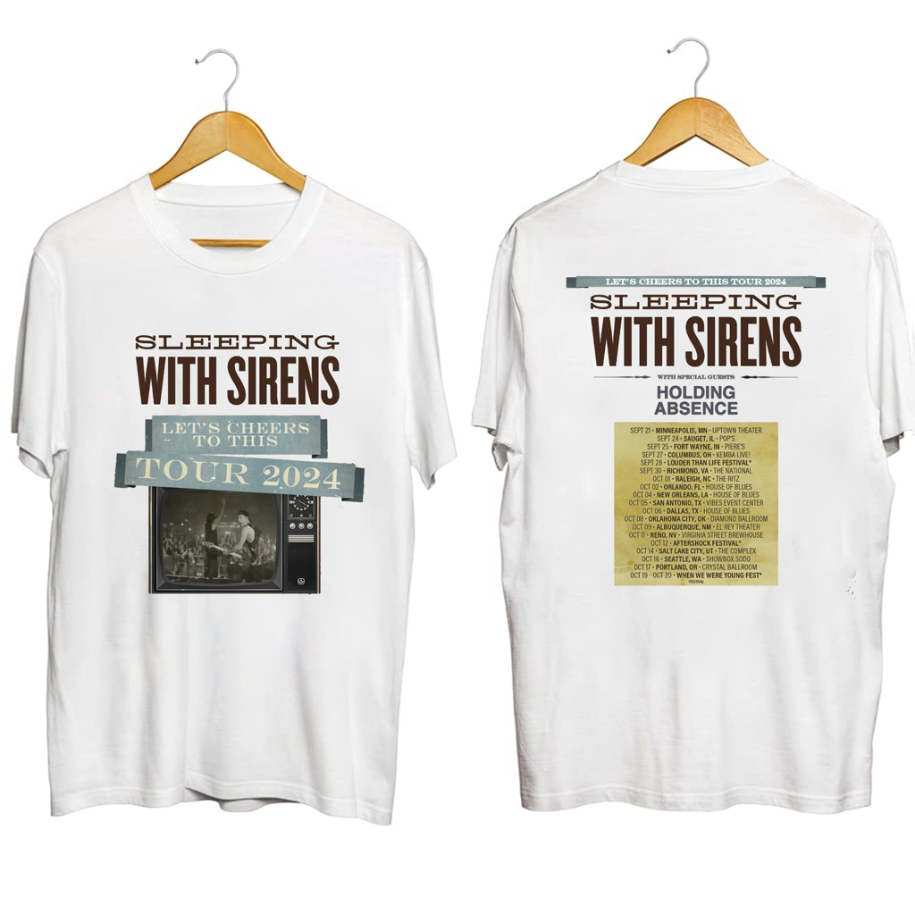 Sleeping With Sirens Tour 2024 Shirt Fan Merch Best Gifts For Music Lovers Sleeping With Sirens Tour 2024 Shirt Fan Merch Best Gifts For Music Lovers