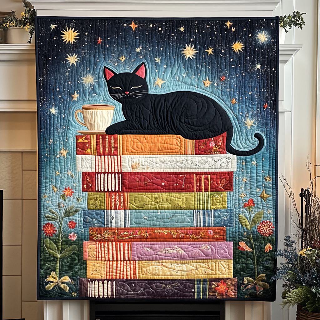Sleepy Cat Comfort Quilted Blanket Cat Gifts For Cat Lovers