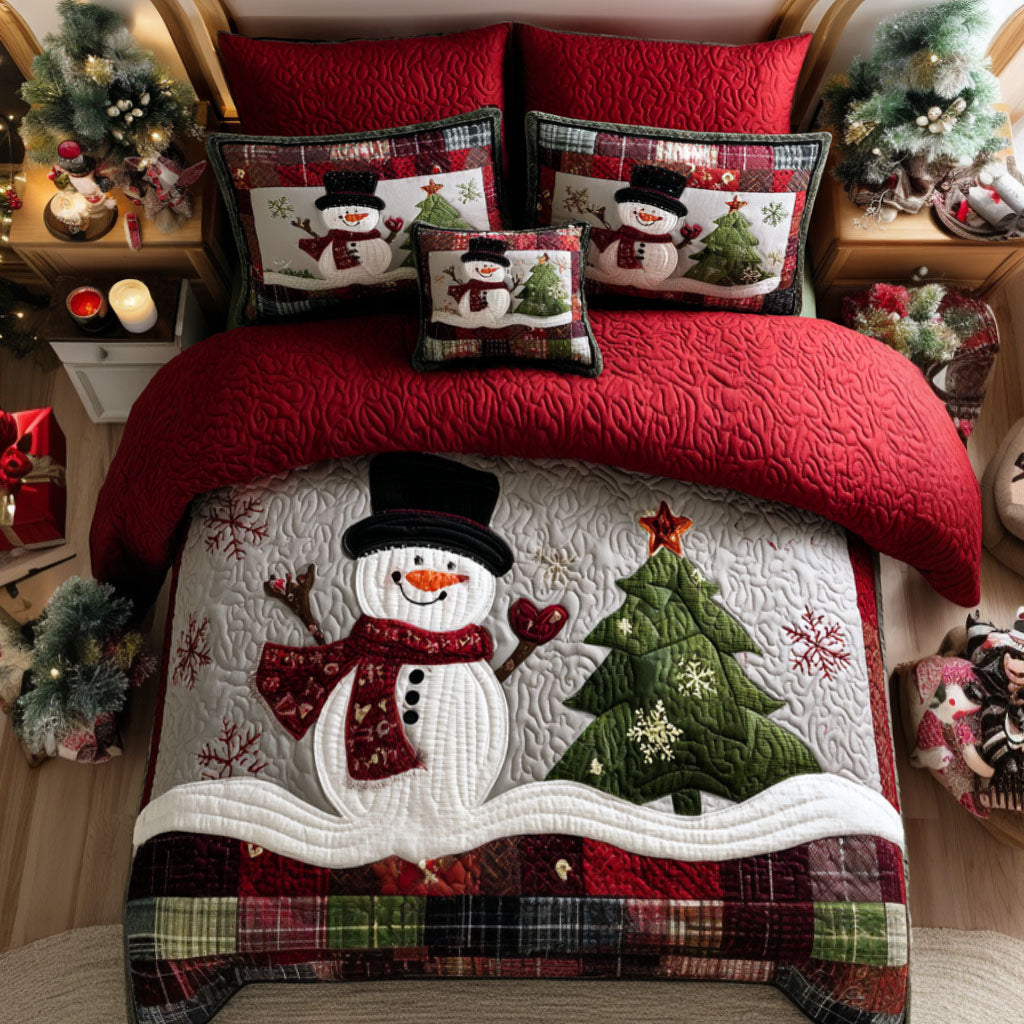 Sleighbell Frost Quilted Bedding Set Exclusive Bedding Gift Set for Luxury Sleep