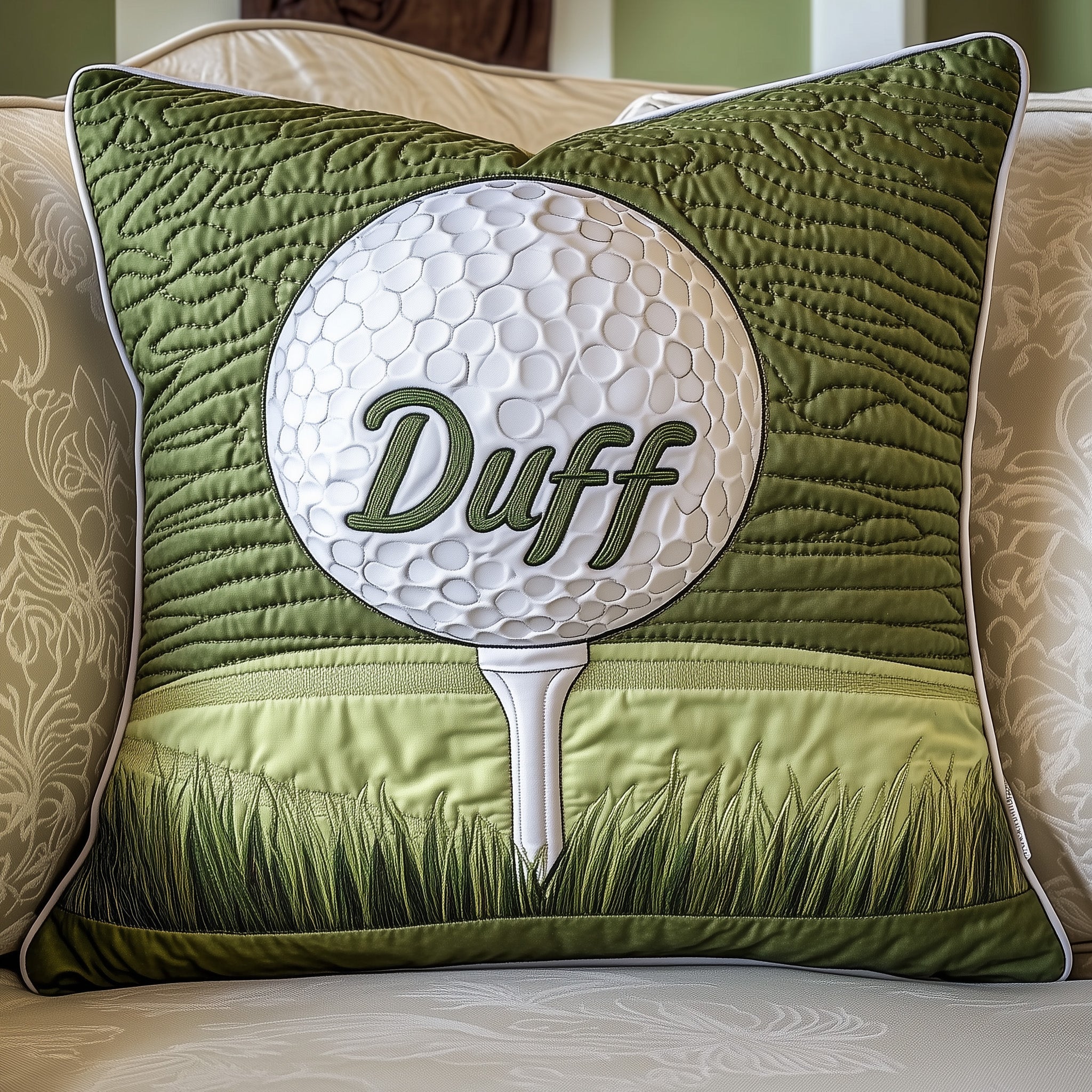 Slice of Fun Quilted Pillow Case Square Pillow Cushion CoverGood Golf Gifts For Men