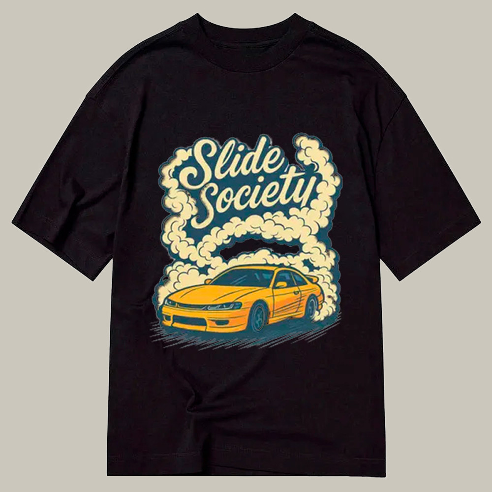 Slide Society Drifting Classic Shirt Funny Graphic T-Shirts Xmas Gifts For Son In Law