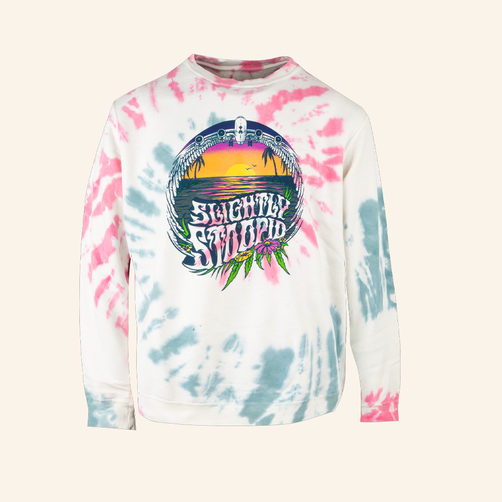 Slightly Stoopid Merch Up On A Plane Ladies Tie Dye Sweatshirt Best Gifts For Girlfriend Slightly Stoopid Merch Up On A Plane Ladies Tie Dye Sweatshirt Best Gifts For Girlfriend