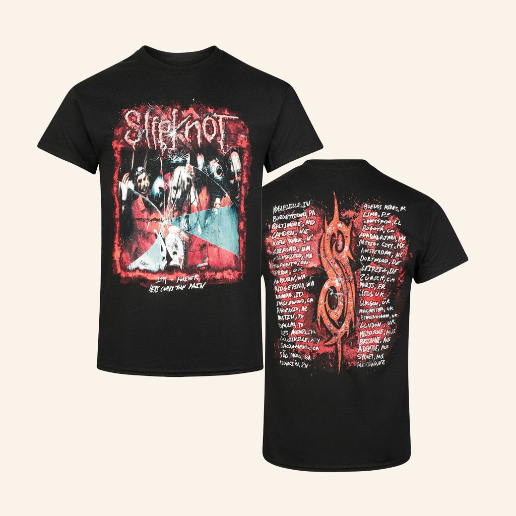 Slipknot Here Comes The Pain Tour T-Shirt Gifts For Band Fans Slipknot Here Comes The Pain Tour T-Shirt Gifts For Band Fans