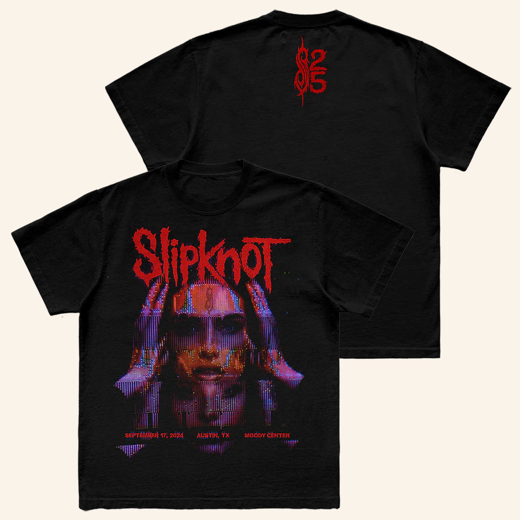 Slipknot Merch 2024 Tour Austin T-Shirt Christmas Presents For Him Slipknot Merch 2024 Tour Austin T-Shirt Christmas Presents For Him