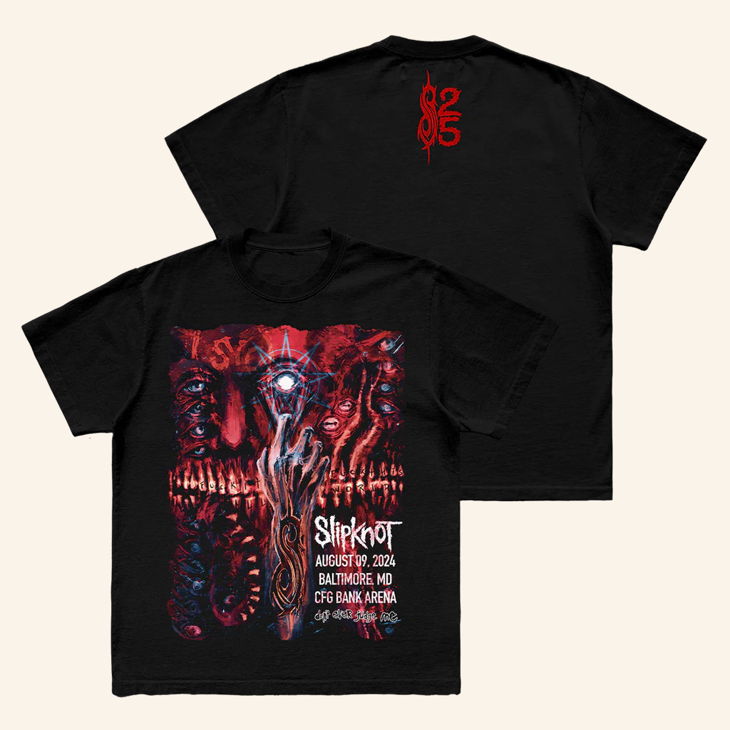 Slipknot Merch 2024 Tour Baltimore T-Shirt Christmas Gift Ideas For Boyfriend Slipknot Merch 2024 Tour Baltimore T-Shirt Christmas Gift Ideas For Boyfriend
