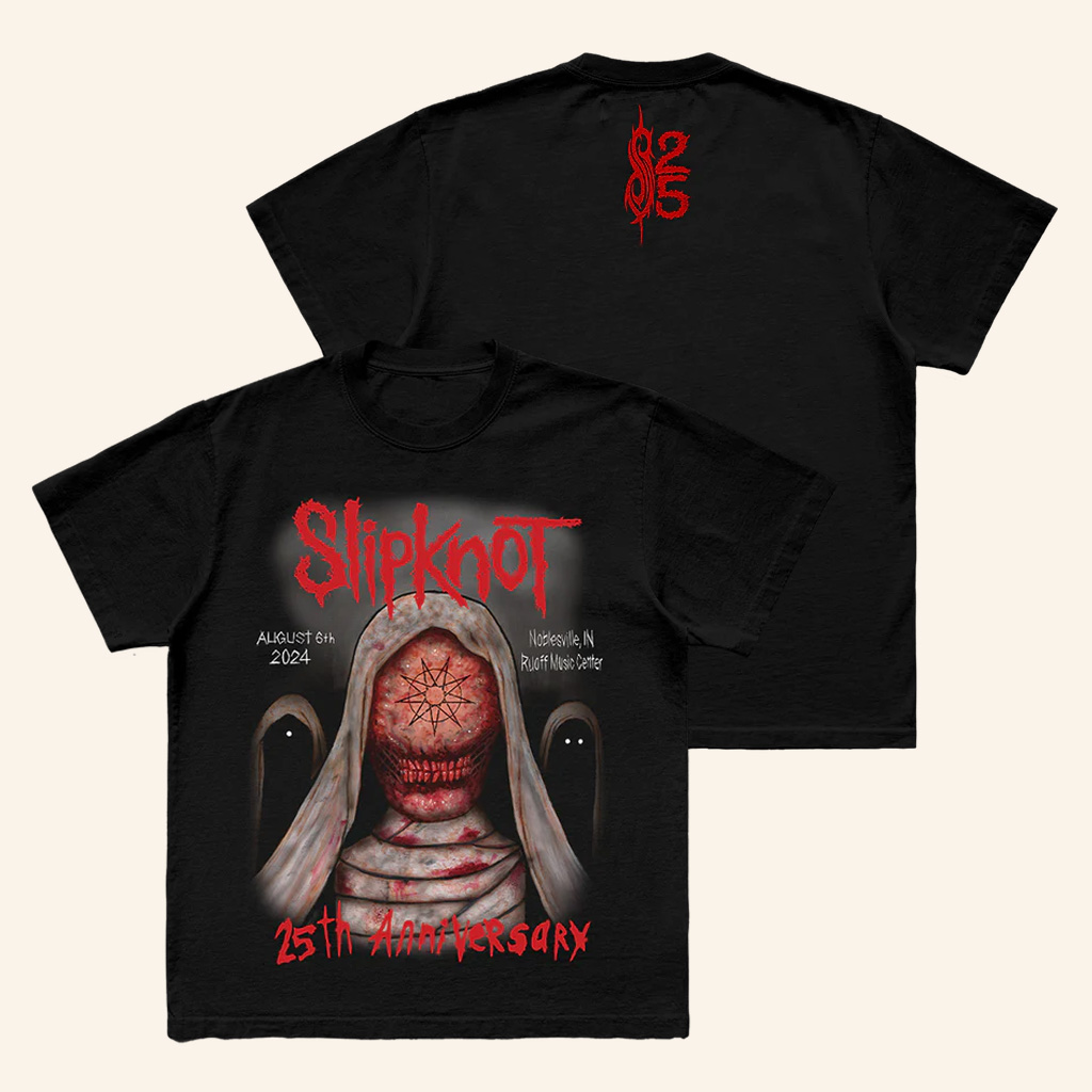 Slipknot Merch 2024 Tour Noblesville T-Shirt Xmas Gifts For Dad