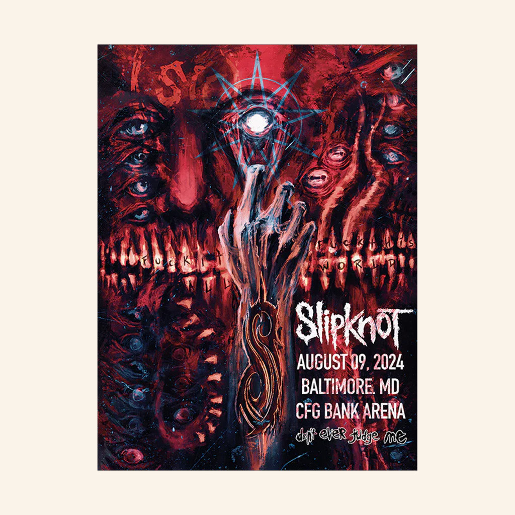 Slipknot Merch 2024 Tour Poster Baltimore Poster Living Room Wall Art For Fans