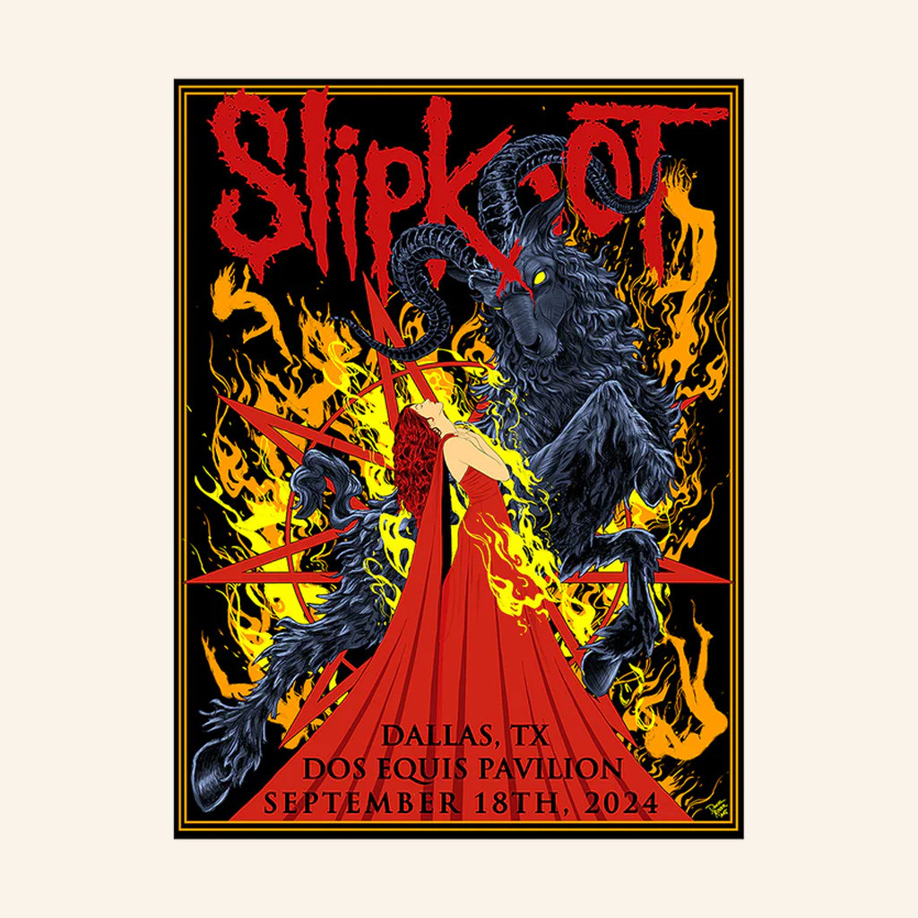 Slipknot Merch 2024 Tour Poster Dallas Poster Wall Art For Living Room