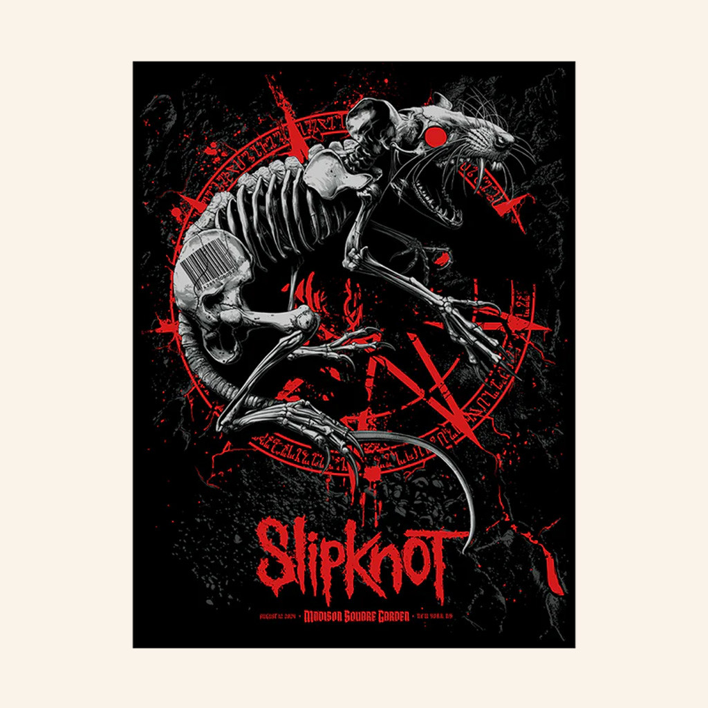 Slipknot Merch 2024 Tour Poster New York Poster Bed Room Decor Gifts For Band Fans