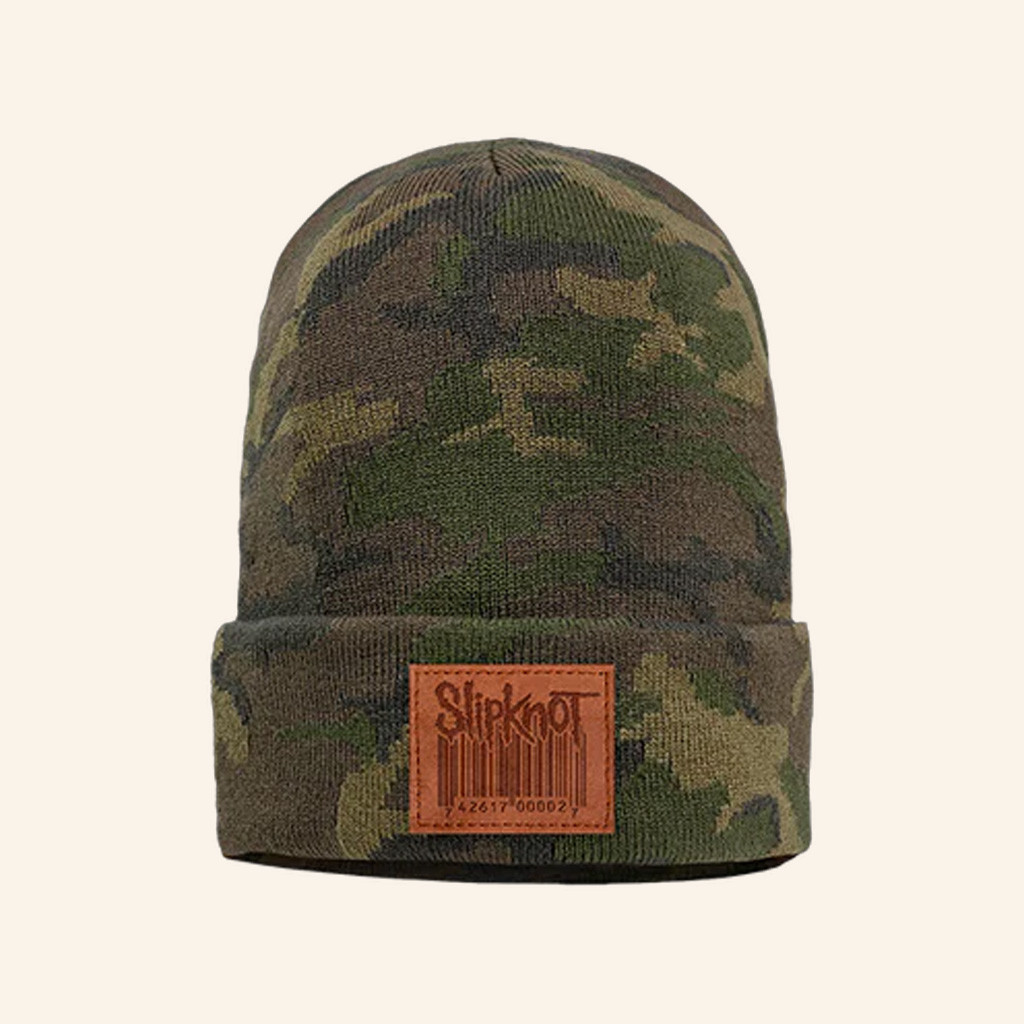 Slipknot Merch Barcode Camo Beanie Best Gifts For Music Lovers Slipknot Merch Barcode Camo Beanie Best Gifts For Music Lovers
