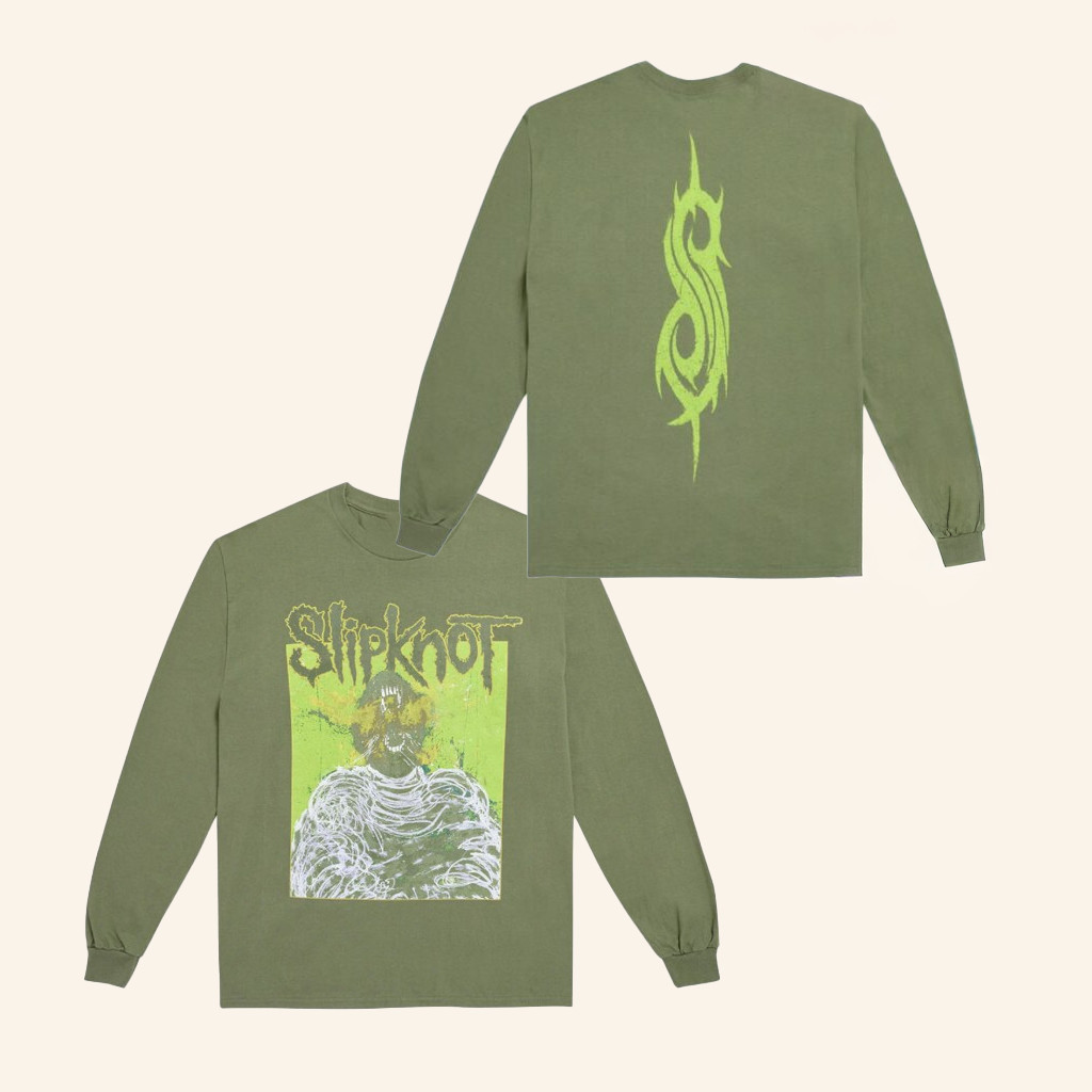 Slipknot Merch Beast Green Long Sleeve T-Shirt Christmas Gifts For Fans