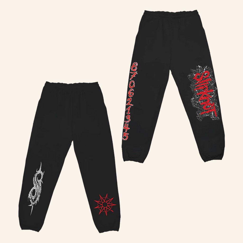 Slipknot Merch Cracked Logo Sweatpants Cool Gifts For Music Lovers Slipknot Merch Cracked Logo Sweatpants Cool Gifts For Music Lovers