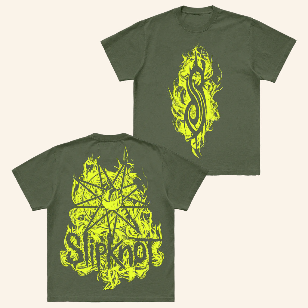 Slipknot Merch Flamed Tribal S T-Shirt Music Lover Gifts For Him Slipknot Merch Flamed Tribal S T-Shirt Music Lover Gifts For Him