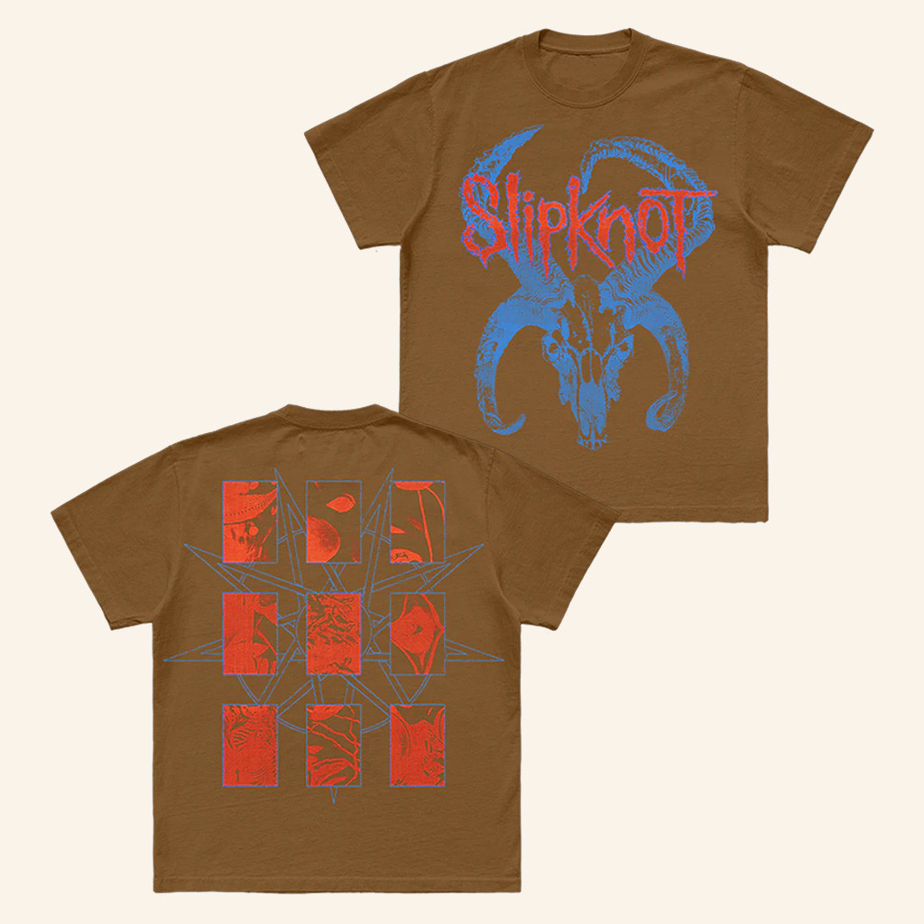 Slipknot Merch Goat And Face T-Shirt Music Gift Ideas For Guys