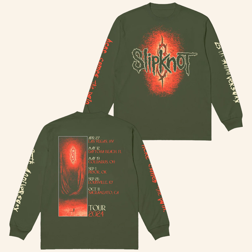 Slipknot Merch Here Comes the Pain Festival Long Sleeve T-Shirt Birthday Gift For Him Slipknot Merch Here Comes the Pain Festival Long Sleeve T-Shirt Birthday Gift For Him