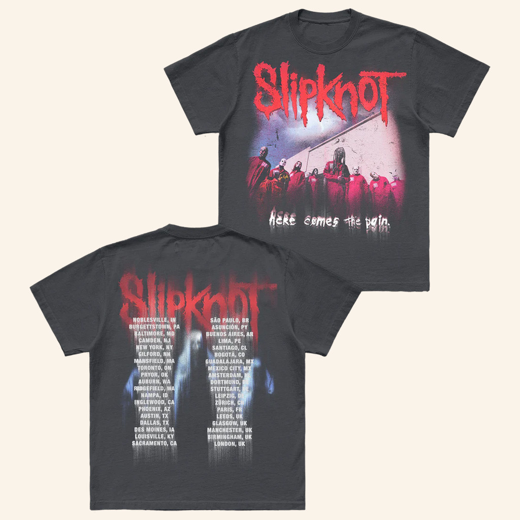 Slipknot Merch Here Comes The Pain Tour 2024 Photo T-Shirt Birthday Present For Husband Slipknot Merch Here Comes The Pain Tour 2024 Photo T-Shirt Birthday Present For Husband