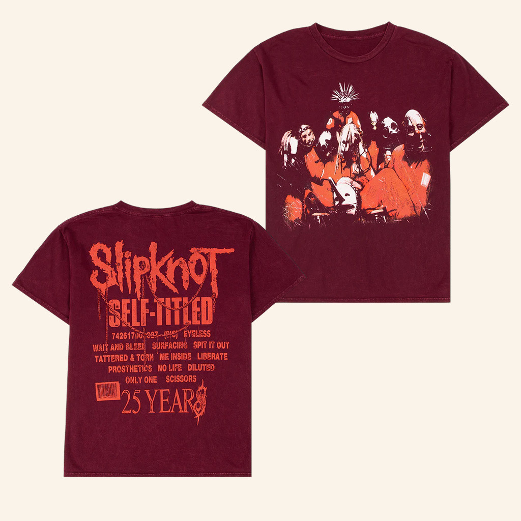 Slipknot Merch Self Titled 25 Years T-Shirt Birthday Gift Ideas For Fans Slipknot Merch Self Titled 25 Years T-Shirt Birthday Gift Ideas For Fans