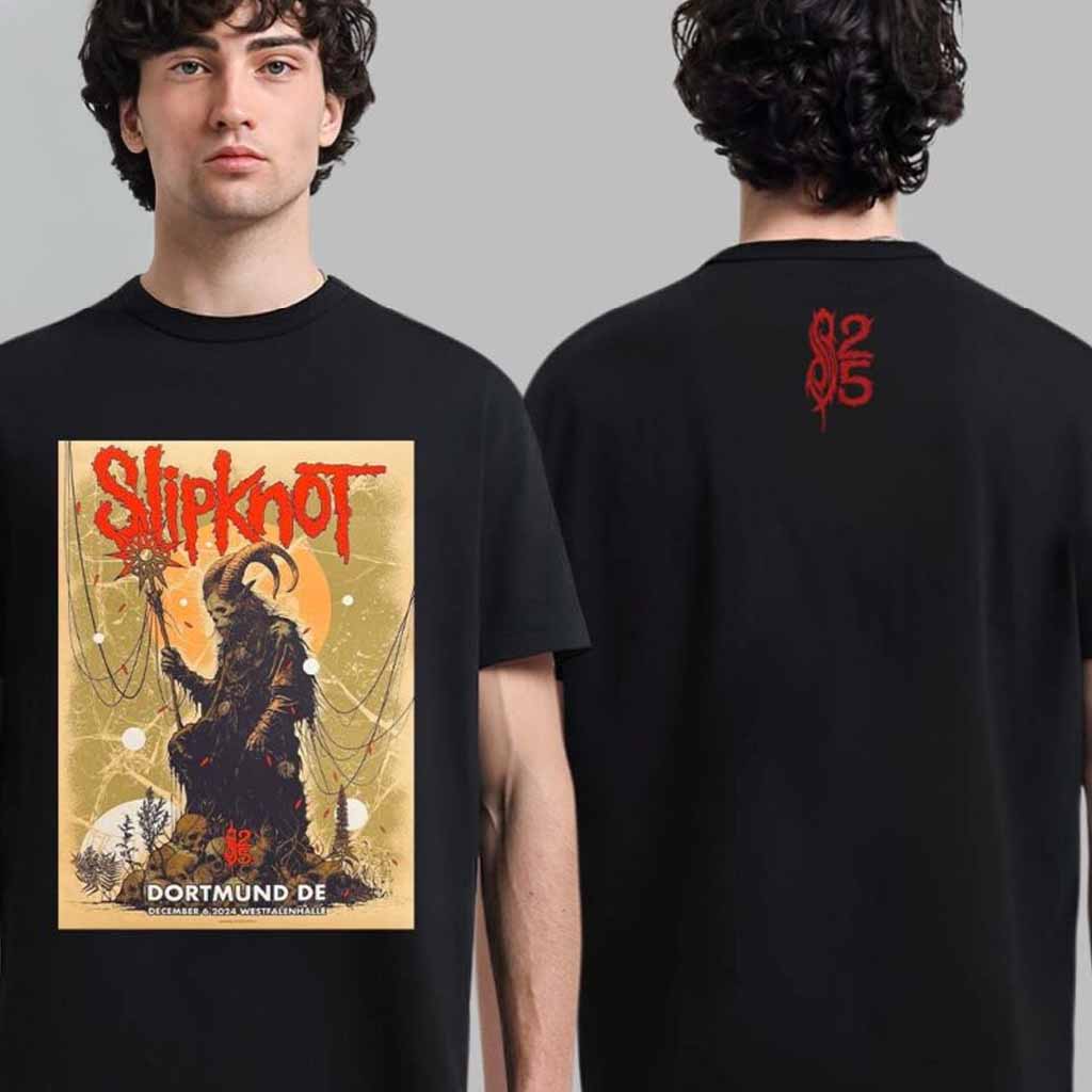 Slipknot Merch Tee For Show In Dortmund Germany At Westfalenhalle On December 6 2024  T-Shirt Gifts For Fans