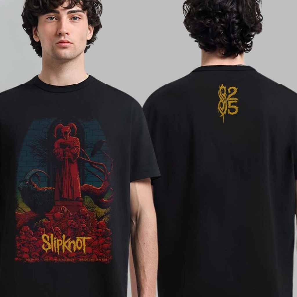 Slipknot Merch Tee For Show In Zurich Switzerland Tour At Hallenstadion On December 11 2024 T-Shirt Gifts For Music Fans Slipknot Merch Tee For Show In Zurich Switzerland Tour At Hallenstadion On December 11 2024 T-Shirt Gifts For Music Fans