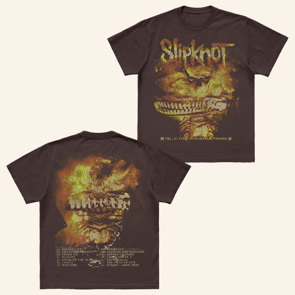 Slipknot Merch Vol 3 Tracklist T-Shirt Fan Apparel Dad Christmas Gifts Slipknot Merch Vol 3 Tracklist T-Shirt Fan Apparel Dad Christmas Gifts