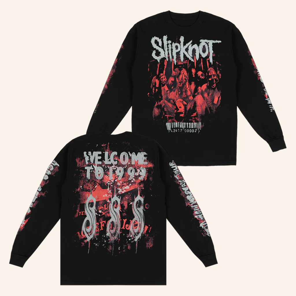Slipknot Merch Welcome To 1999 Long Sleeve T-Shirt Christmas Gifts For Band Fans Slipknot Merch Welcome To 1999 Long Sleeve T-Shirt Christmas Gifts For Band Fans
