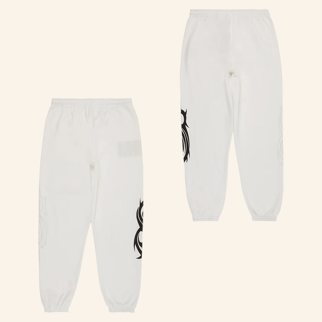 Slipknot Merch White Logo Sweatpants Christmas Gifts For Music Lovers Slipknot Merch White Logo Sweatpants Christmas Gifts For Music Lovers