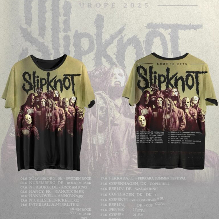 Slipknot Summer 2025 Tour All Over Print Shirt Gifts For Music Lovers