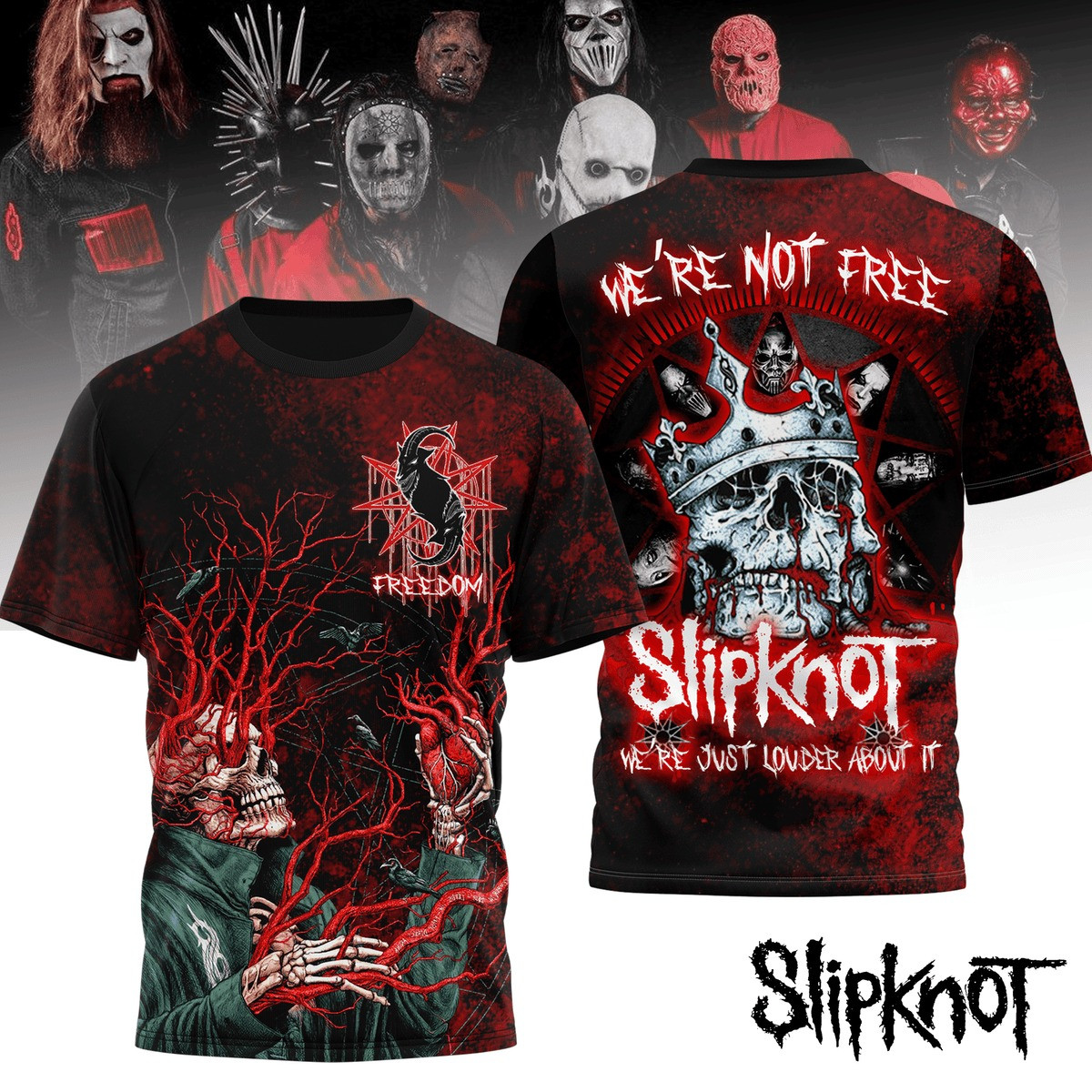 Slipknot We Are Not Free Tour 2025 T-Shirt Presents For Music Lovers