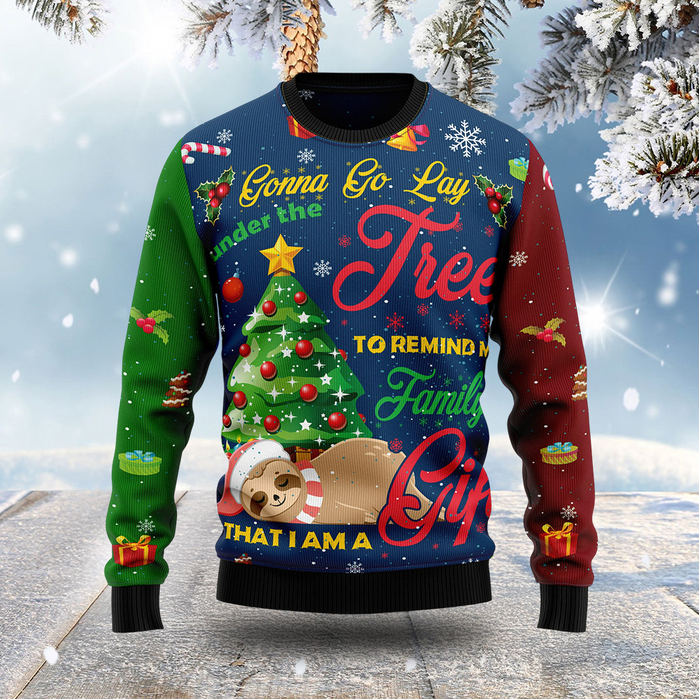 Sloth Gonna Lay Under The Tree Ugly Christmas Sweater Holiday Wear Christmas Gifts For Men